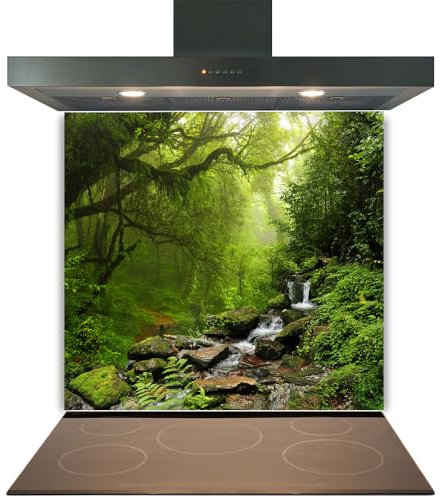 Printed Toughened Glass Splashback for Kitchen, Tempered Heat Resistant Glass Splashbacks for Cookers (Design 2052, 60 x 70cm)