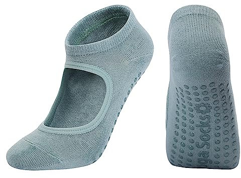 Herren Socken 4346 Baumwolle Herren StüTzstrüMpfe Einfarbige, rückenfreie Grip-Socken für Damen, Yoga-Sportsocken, rutschfeste Hausschuhe-Socken für Fussballsocken Kinder 3035 (Light Blue, One Size)