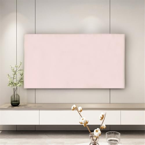 Hiseng TV Protector Cover, Dust TV Screen Monitor Screen Cover All-Inclusive Elastic Dust-Proof TV/PC Display Protector Indoor Living Room Decoration Dust Cover (55-65 inches,Pink)