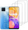 Jinshiweikai Lot de 6, 3 x Verre Trempé pour Realme 8 et 3 x Protection Ecran Caméra Arrière,3D Incurvé Couverture,sans Bulles d'air,Dureté 9H Glass,Compatible Realme 8