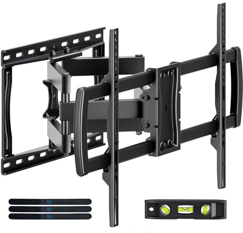 TV Wall Mount Bracket for 32-85 Inch TVs Full Motion Dual Articulating Arm with Swivel & Tilt, Max VESA 600x400mm, Supports 60 kg for LCD/LED/OLED Flat & Curved Screens