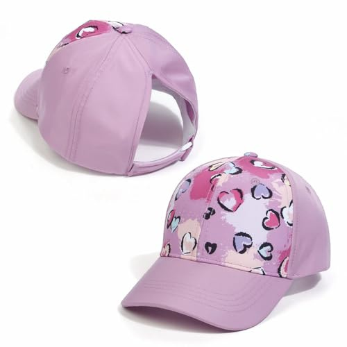 YAQUEKOU Gorra para niños y niñas, gorra ajustable Snapback arcoíris, gorra de béisbol, gorra de béisbol de leopardo, gorra de béisbol para niños, gorra de béisbol para niñas