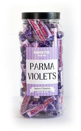 Premium Parma Violet Retro Sweets Gift Jar - Traditional Sweets, Classic Flavour by Sweetie Tooth