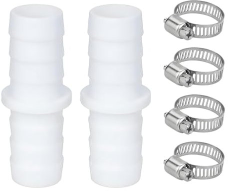 2 Pcs Washing Machine Waste Pipe Connector Including Clips Washing Machine Hose Connector for Machine Outlet Drain Connector for Washing Machine or Dishwasher Outlet Drain Hose