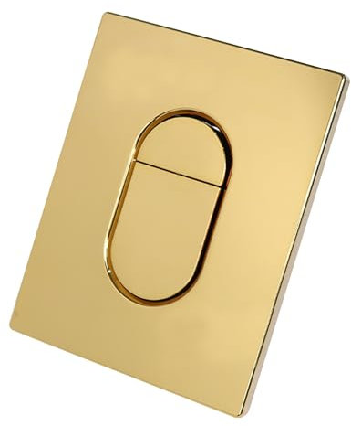 Betätigungsplatte drückerplatte Chrom Kunststoff WC spülkasten ersatzteile modell kompatibel mit GROHE, 2-Mengen- und Start & Stopp-Betätigung (glänzend gold)