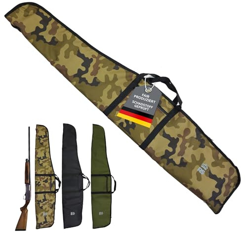 Rawstyle Waffentasche Gewehrtasche gepolstert aus 600D-Polyester 135 cm | Gewehrtasche für Luftgewehr oder Jagdgewehr mit Zielfernrohr, wasserabweisend, mit Schulterriemen