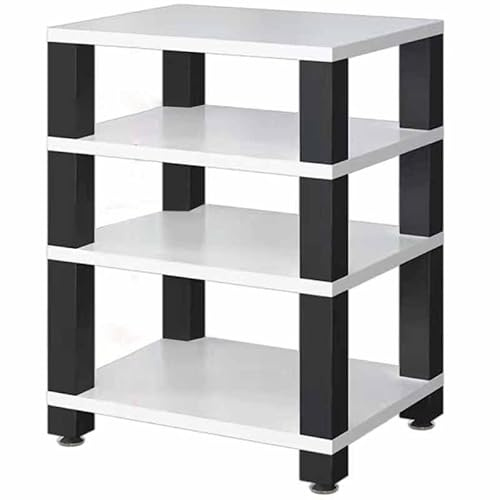 1/2/3/4-Tier AV Media Stand, Stereo System Entertainment Components Cabinet, Audio Rack Tower, Speaker Display Stand Modern for Meeting, Living, Recording Room(4Tier-D-60x48x80cm/20x16x31in)