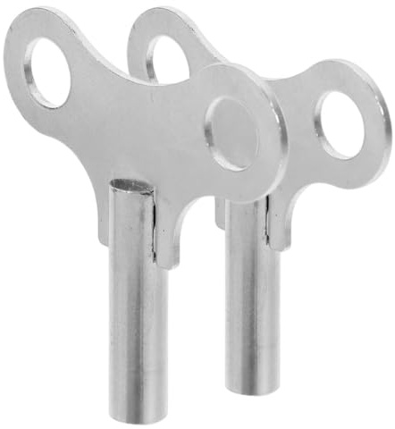 Healeved 2 Stück Uhrschlüssel aus Stahl mit Ergonomischem und Kompaktem Design für Standuhren und Spieluhren für Selbstgemacht Uhrenwartung