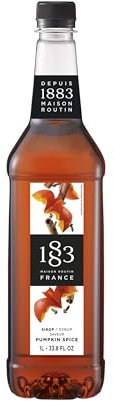 1883 Pumpkin Spice Sirup| Qualität aus Frankreich | 1 Liter | PET-Flasche | Vegan