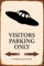 Blechschild UFO visitors Alien parking only Metallschild Wanddeko 20x30 cm tin sign