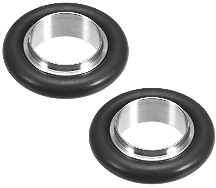 sourcing map 2 Stk. Zentrierring KF-16 Vakuumanschlüsse ISO-KF Flansch 29,6mm x 15,6mm Fluorkautschuk O-Ring