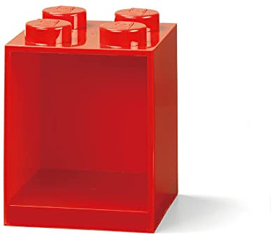 Room Copenhagen LEGO-Bausteinregal mit 4 Knöpfen, Rot, one size
