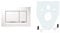 Geberit Revisionsplatte Sigma 30 | Betätigungsplatte mit Zwei-Mengen-Spülung | Drückerplatte | Weiß | 115883KJ1 & Cornat SSWWC Schallschutz-Set für Wand-WC und Wand-Bidet