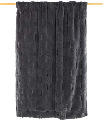 Textiles Mora Plaid Vinson Sofa, Kunstleder, 130 x 170 cm, Grau