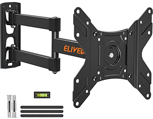 ELIVED Tilt Swivel TV Bracket for Most 14-40 Inch LED, LCD, OLED Flat/Curved TVs with Max VESA 200x200mm up to 15KG, Full Motion TV Wall Bracket with Articulating Arm, Monitor Wall Mount EV013