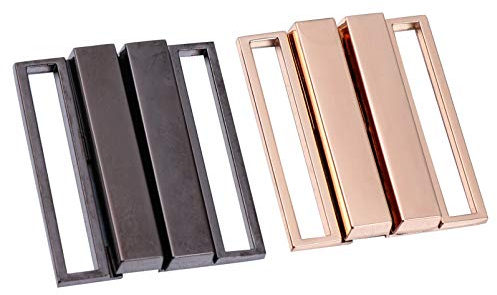 PRETYZOOM 2Pcs 40Mm Metallbandverschluss Taille Extender Nähen Haken Und Augen Verschlüsse Kleidungsstück Verschlüsse Haken BH Badeanzug Kleidung Verschlüsse Schnallen