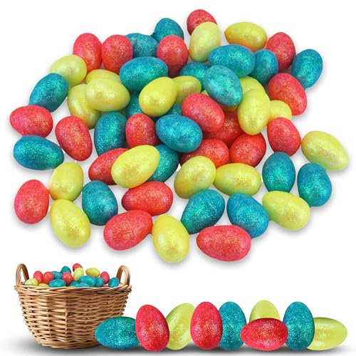 30 Stück Oster-Dekorative Glitzer-Eier, Osteraktivität, Kunst und Handwerk für Kinder, DIY Oster-Zuhause, Party-Dekoration (30 x Oster-Glitzer-Eier)