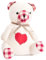 Cale Porte bloque porte Ours - ourson avec coeur (Rouge)