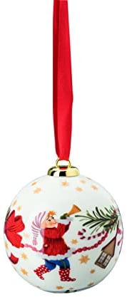 Rosenthal Hutschenreuther Weihnachtslieder 21 'Porzellankugel klein - Lasst Uns froh. ' Ø 6 cm