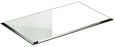 bijon Glasplatte Tisch ESG Sicherheitsglas Rechteck - Für Esstisch, Couchtisch, Gartentisch, Schreibtisch, Bodenplatte, Funkenschutz, Kaminschutz - Glasplatte 40x70 cm oder 70x40 cm