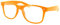 Alsino Nerd Brille ohne Stärke Karneval Fasching Sonnenbrille Schwarz Hornbrille für Kostüm Accessoires Modebrille (klar), (orange)