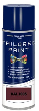 RAL 3005 Wine Red Gloss Aerosol Paint Can 2K Direct Gloss Paint For Wood, Metal, Plastic, PVC, UPVC, Fascia Boards - Indoor & Outdoor