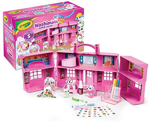 CRAYOLA - Washimals Pets, Super Salon de Beauté, pour colorier et Faire Prendre Un Bain aux bébés Animaux, Jeu et Cadeau pour Enfants, à partir de 3 Ans, 74-7500