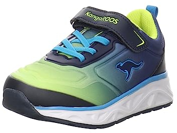 KangaROOS K-OK Airos EV Sneaker, Navy/Lime, 33 EU