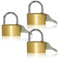 TSHAOUN 3pieces cadenas,cadenas casier,cadenas valise, cadenas pour casier de gym, sacs de voyage, armoires - 30 mm (doré)