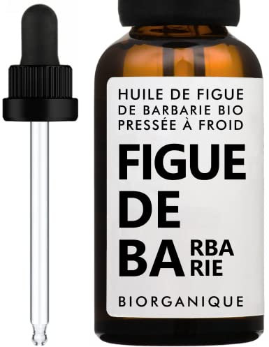 Huile de Pépins figue de barbarie 30 ml | 100% BIO | 100% Pure, Naturelle, Pressée à froid & Bio | Soin Anti-âge, Anti cerne, Peau, Cheveux, Corps | huile de figue de barbarie | BIORGANIQUE