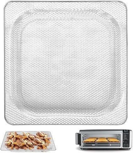 Air Fryer Basket for Ninja Foodi SP101 Digital Air Fryer Countertop Oven, 13.5*13.3'' Stainless Steel Wire Rack Accessorie Tray for Ninja Foodi SP100, SP101B1, SP101C Convection Oven, Dishwasher Safe