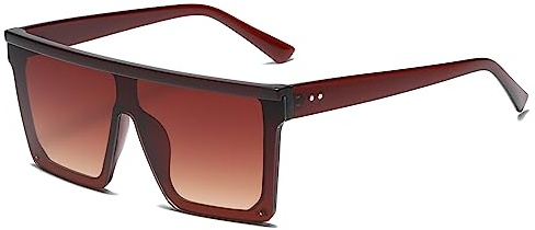 Long Keeper Retro Sonnenbrille Eckig für Herren Damen Klassisch Sonnenbrille Quadratisch Vintage Brille Goldener Rahmen mit UV400 Schutz, 54MM