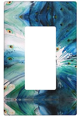 Bonito interruptor de luz decorativo de pavo real o placa de pared de toma de corriente, para interruptor de luz, atenuador, receptáculo