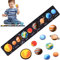 OSDUE Montessori Spielzeug für 3-jährige Jungen und Mädchen, Holz Sonnensystem Puzzle Spielzeug, Sonnensystem für Kinder von 3 bis 5 Jahren, Puzzle Brettspielzeug, Geschenk für 3- bis 6-Jährige(A)