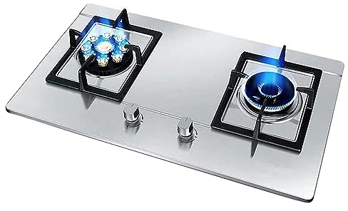 SaCLi Cocina Empotrable de Gas de 2 Fuegos GLP/GN - Placa de Gas (Color: A, Tamaño: LPG)