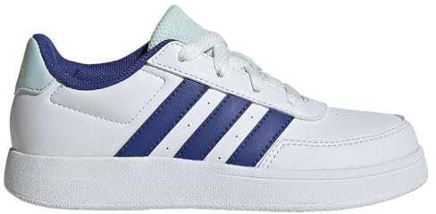 adidas Unisex Kinder Breaknet Lifestyle Court Lace Shoes, Cloud White/semi Lucid Blue/Halo Mint, 36 EU