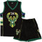 FUTERLY Basketball Trikot Set für Kinder, 4-14 Jahre, Schwarz, Ärmellos, Sleeveless, Knitterfrei, Schnelltrocknend, Unisex, Sportlich, Basketball, Shorts, Kinder, Jungen