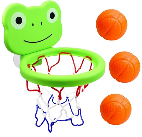 GWAWG Panier de Basket pour Bébé, Panier Basket Enfant Ensemble de Mini Panier de Basket , Jouet de Bain, Mini Basket avec Ventouse