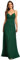 Ever-Pretty Robe Longue de Soirée Bretelles Plissé sans Manches Col V Taille Empire Brillant Vert Foncé 48