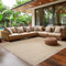 SIMPEX Alfombra Exterior para Terraza, Balcón y Jardín, Alfombra de Cocina de Diseño Unicolor, Resistente a la Intemperie, Alfombra Lavable Colores Beige, 80 x 250 cm