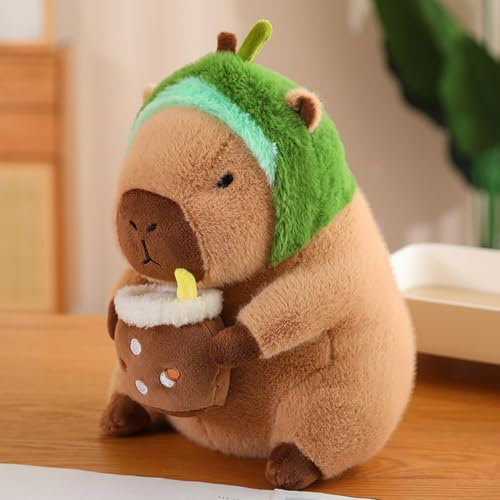 FOGARI PlüSchtiere Wasserschweine Niedliche Spielzeuge Mit Avocado PlüSchtiere Kawaii, PlüSchkissen Spielzeug Wasserschwein Plüsch Wurfkissen Geschenk für Kinder Mädchen 12+ Jahre (Avocado,30 cm)