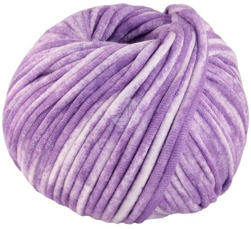 LANA GROSSA Gelato Vintage | Weiches, gefülltes Baumwoll-Schlauchbändchen mit buntem Sprenkeldruck | Handstrickgarn aus 52% Baumwolle & 48% Polyamid | 100g Wolle | 80m Garn FB 105