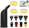 12 Piezas para Limpiador de Vapor Accesorios, para Karcher Easyfix SC1 SC2 SC3 SC4 SC5, Abarcar 5 Cepillos Redondos, 2 Cepillos Planos, Boquilla Curva, 3 Paños de Microfibra, Rascadora
