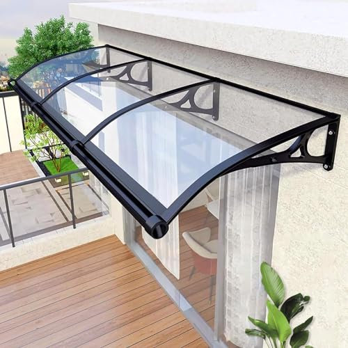 Moderne Polycarbonat Haustür Markise mit Aluminiumlegierung Halterung Sonne Regen Schnee Schutz Outdoor Fenster Veranda Dach Terrasse Garten Abdeckung