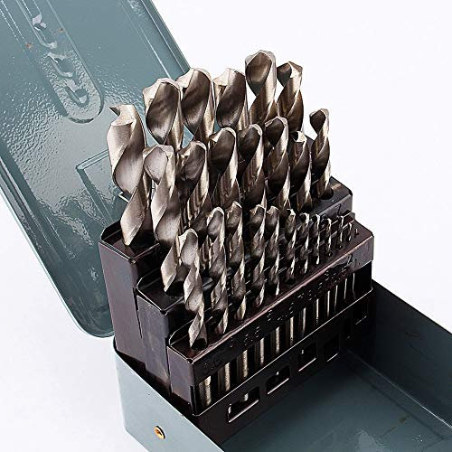 25pcs HSS Metall Bohrer -Set Bohrbit -Werkzeug 1‑13mm Neu für Gusseisen -Legierungsmaterial