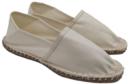 Espadrilles homme et femme en toile, chaussures d'été à enfiler, espadrilles classiques basses avec fond en caoutchouc