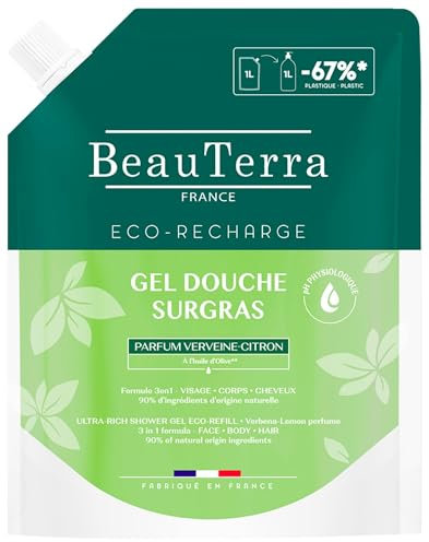 BeauTerra Shower Gel Surgras Verbena Lemon Eco-Refill 1 L