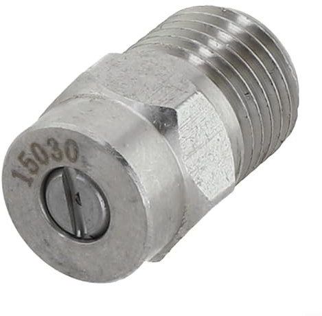Ugello spray per idropulitrice, 4000 PSI, filettatura di ricambio, in acciaio inox, 1/4 di pollice, maschio, NPT, scopa ad acqua, accessorio per la pulizia del telaio (15°)