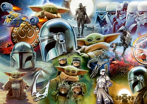 Ravensburger Star Wars The Mandalorian & Grogu Ravensburger Puzzle – 1000 Piece Vibrant Jigsaw Puzzle for Collectors