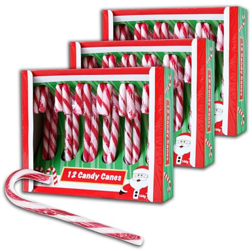 3 er Pack Candy Canes Zuckerstangen 12cm rot-weiß 3 x 144 g